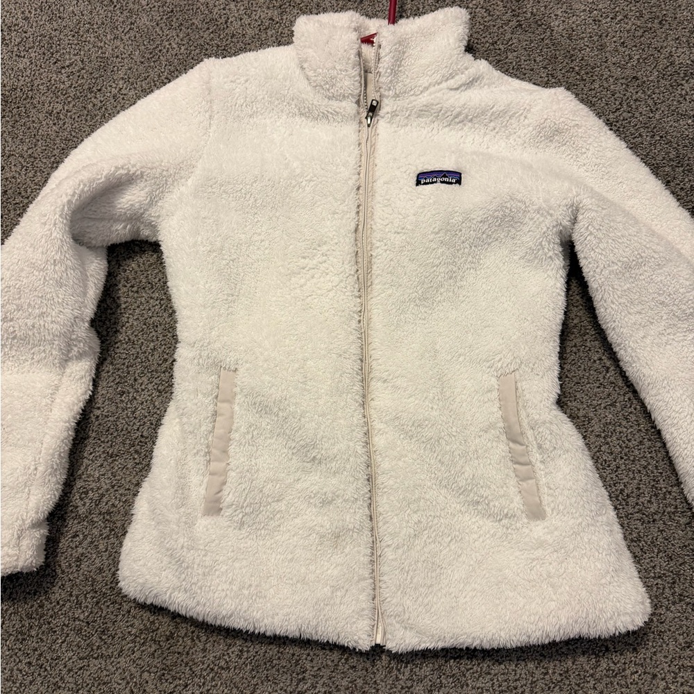 Patagonia White Fleece Jacket Medium